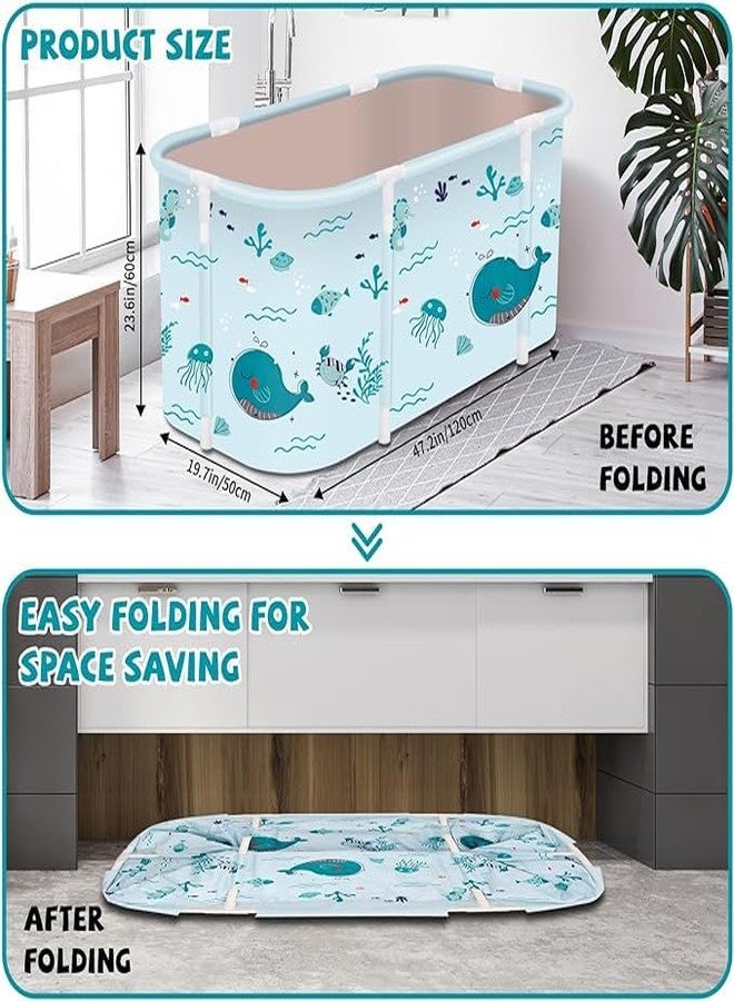 VPGS Portable Folding Bathtub for 2 People, Large Family Bathtub for SPA, Efficient Maintenance Hot and Cold Temperature Bathtub - Image 5